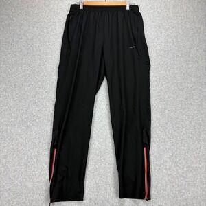 Hind Hydra Running Pants Mens L Black Ankle Zip Athletic Stretch Zip‎ Pockets